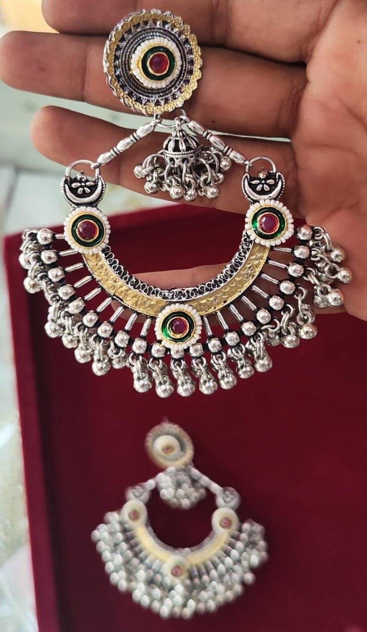 Fashion Frill Earrings For Women Floral Vintage Design Traditional Drop Jhumke For Women Girls